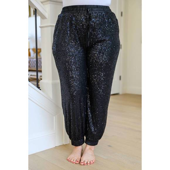 NEW MITTOSHOP life of the party sequin pants in black - Picture 5 of 8